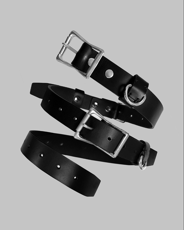 Three Buckle  Leather Belt
