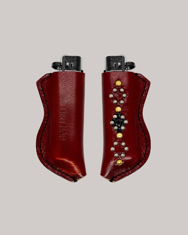 Diamond Leather Lighter Holder [Red]