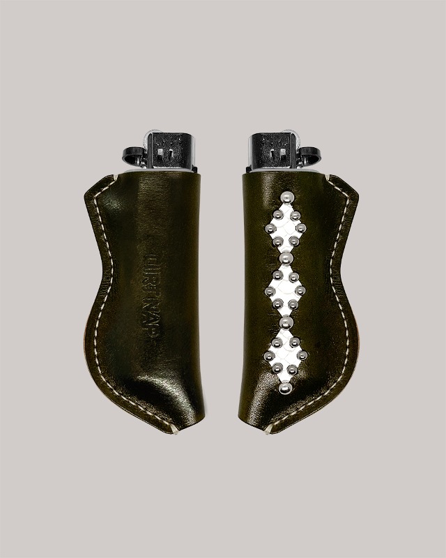 Diamond Leather Lighter Holder [Khaki]