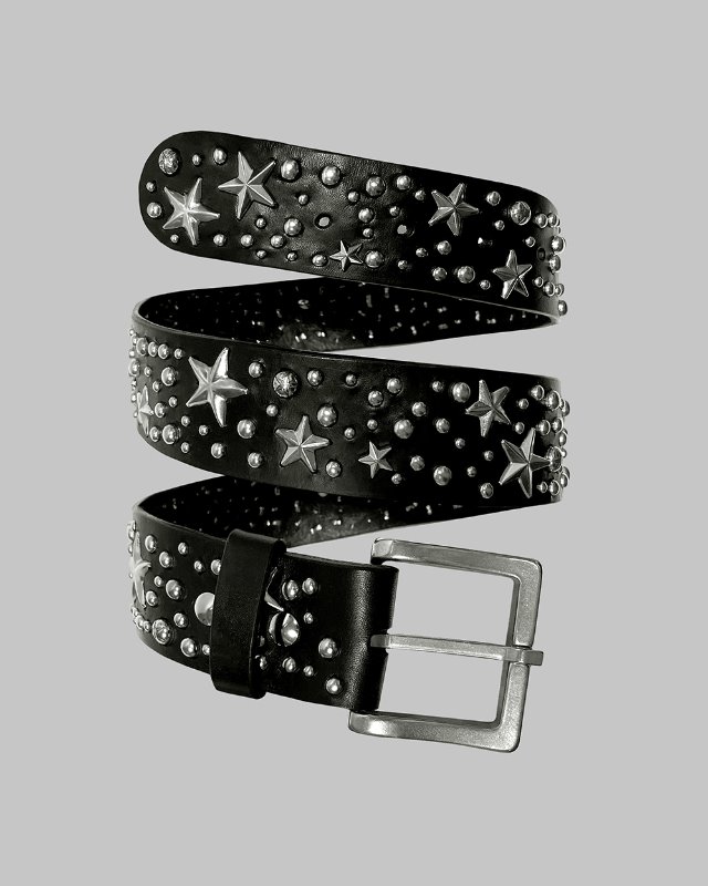 Rough Star Studded Leather Belt